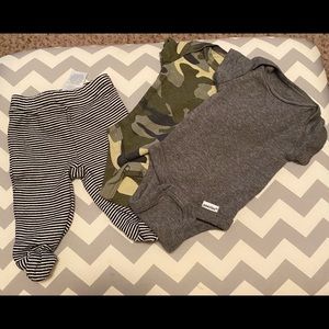 2 body suits and one pant